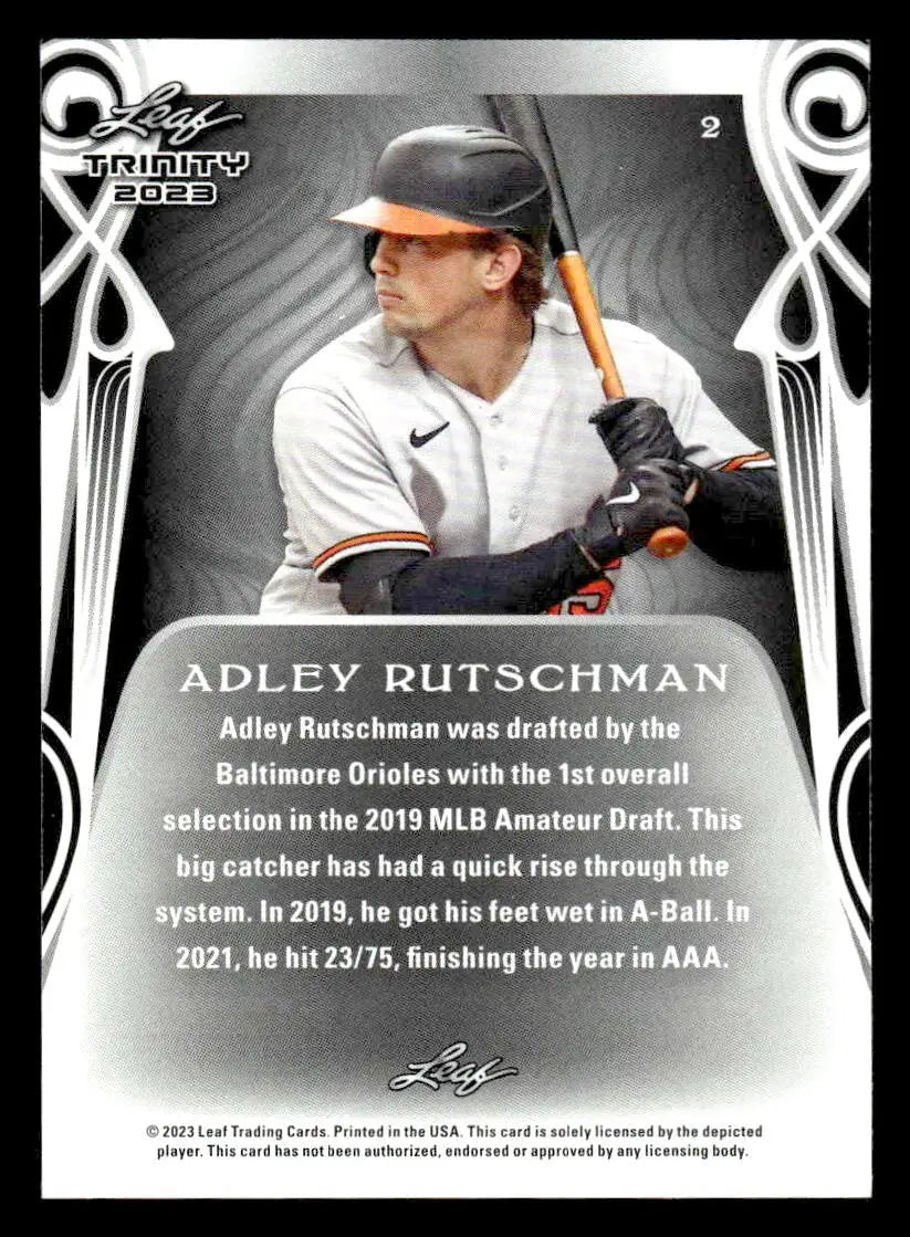 2023 Leaf Trinity #2 Adley Rutschman - Baseball Card Single