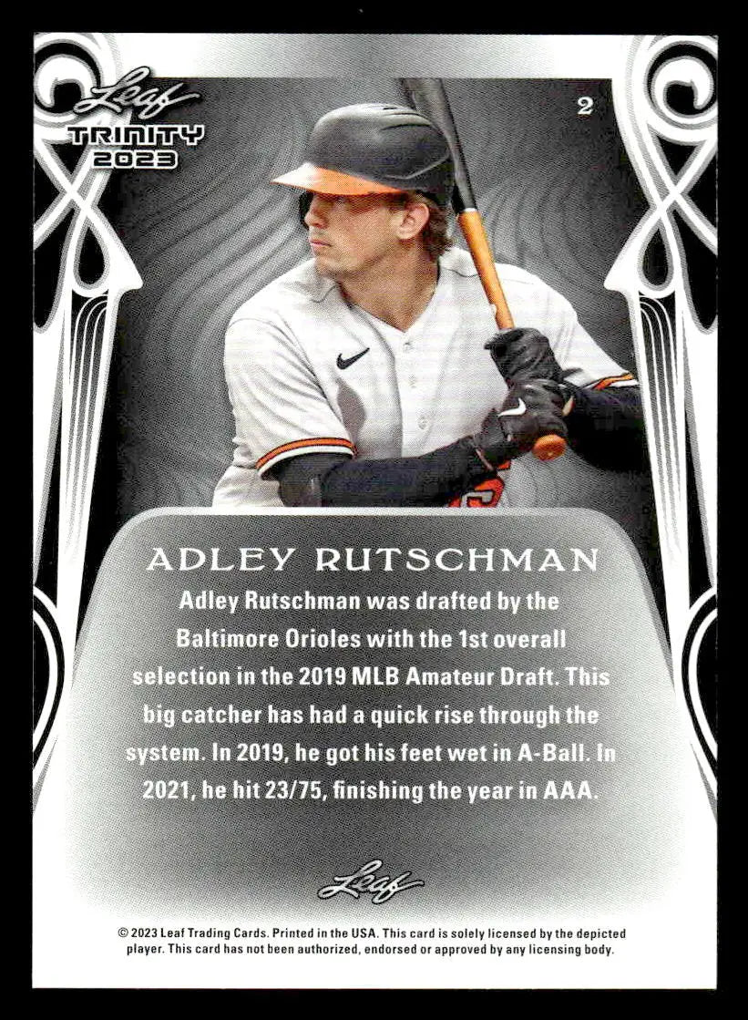 2023 Leaf Trinity #2 Adley Rutschman - Baseball Card Single