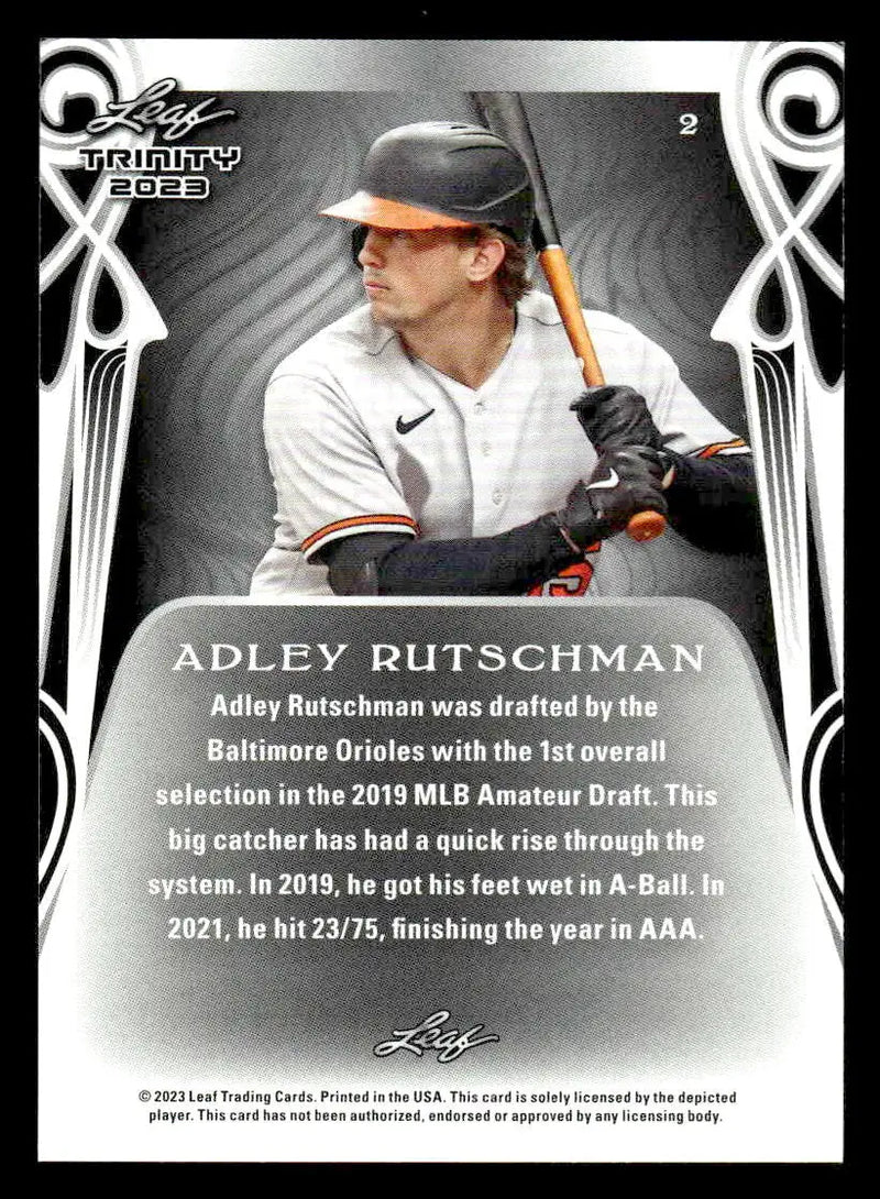 2023 Leaf Trinity #2 Adley Rutschman - Baseball Card Single