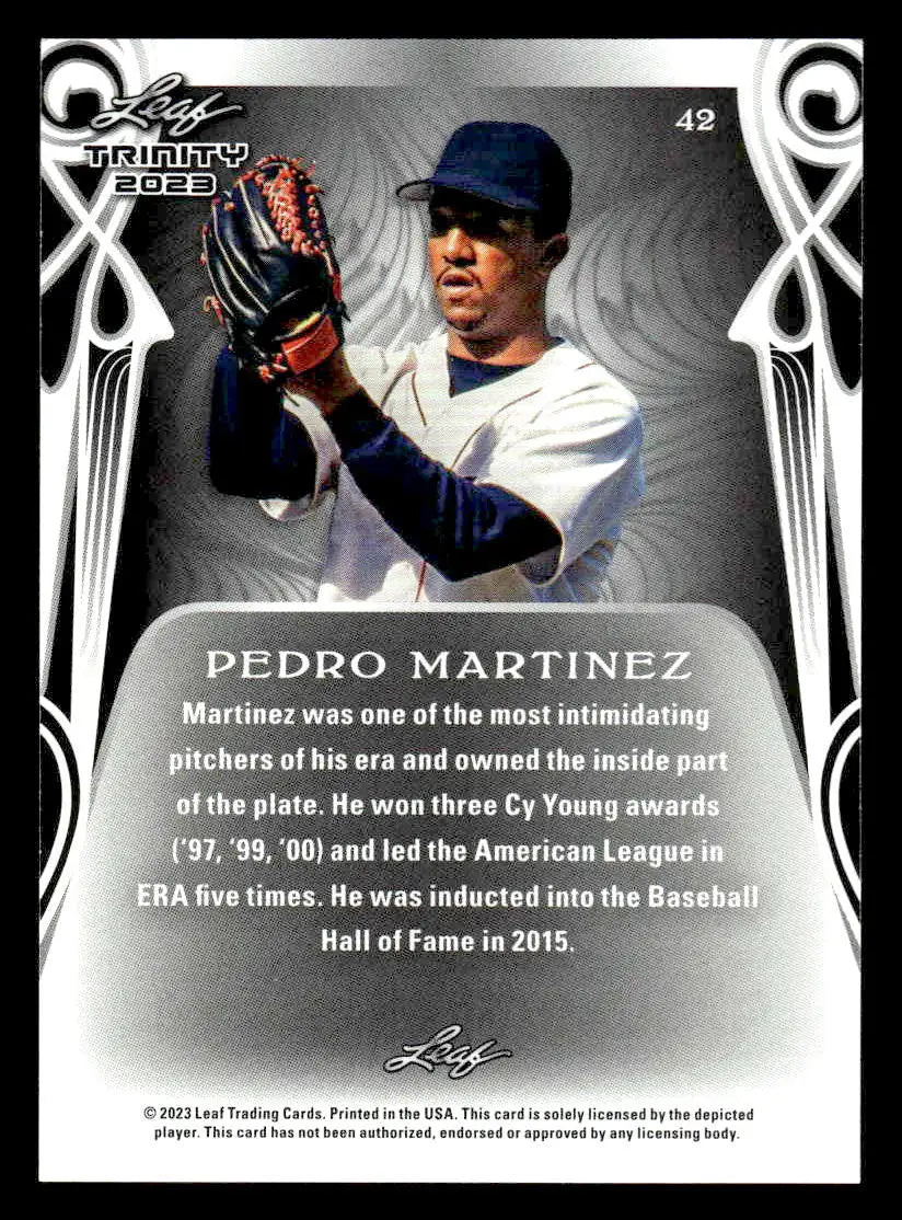 2023 Leaf Trinity #42 Pedro Martinez - Baseball Card Single