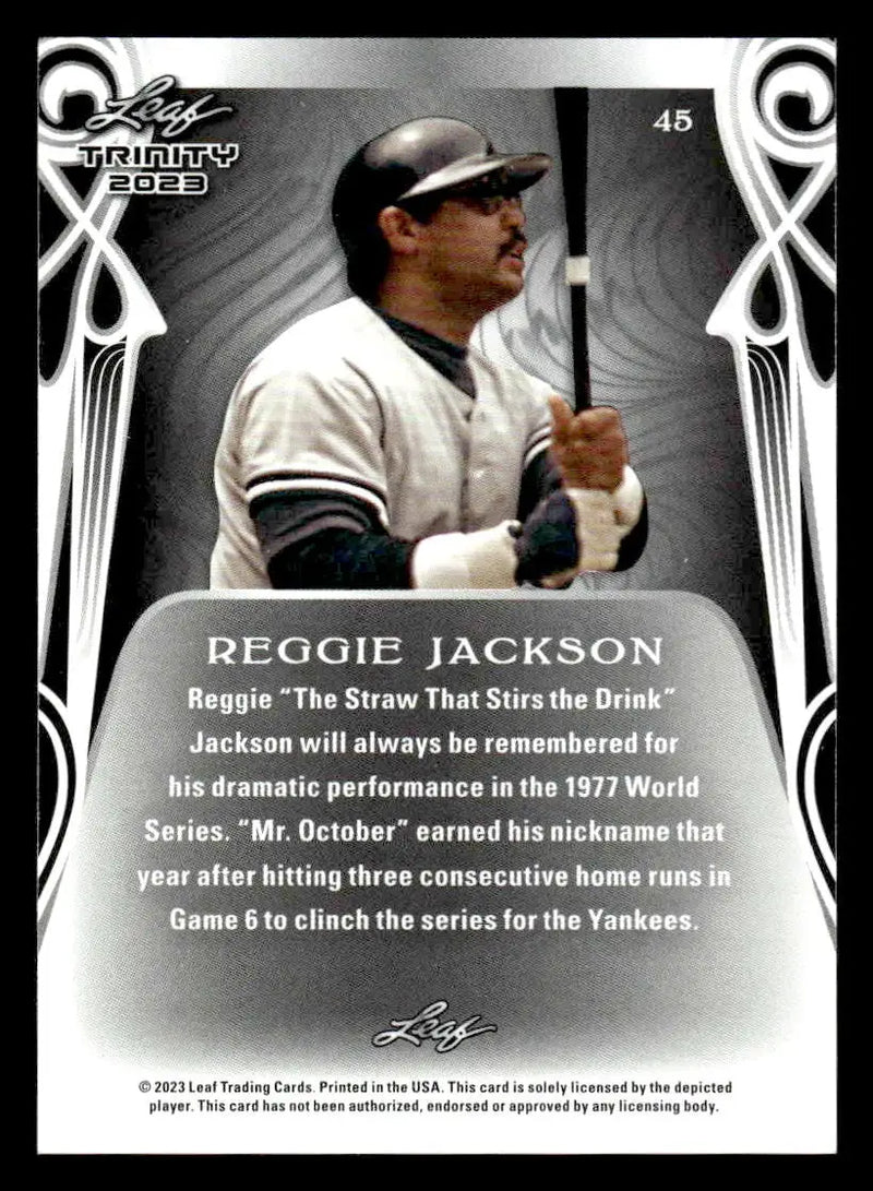 2023 Leaf Trinity #45 Reggie Jackson - Baseball Card Single