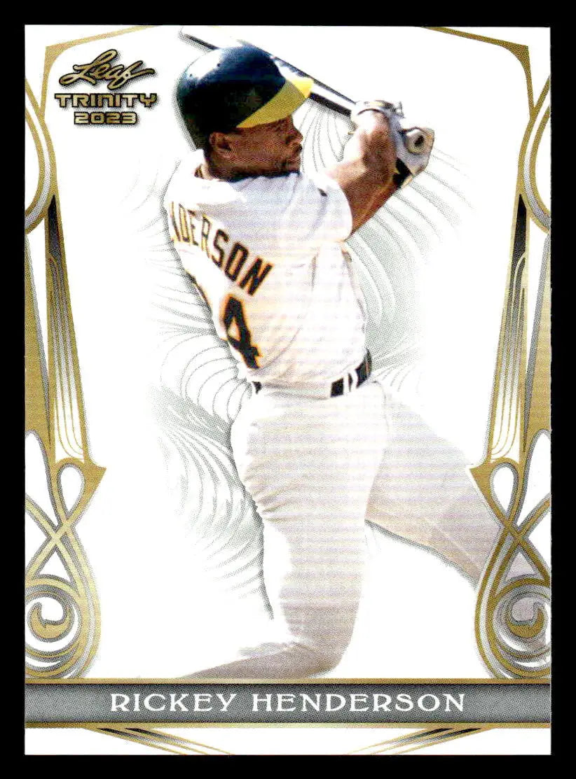 2023 Leaf Trinity #46 Rickey Henderson - Baseball Card Single