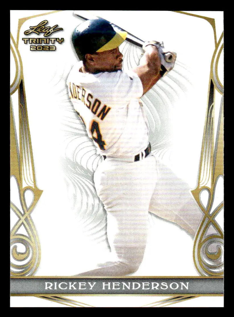 2023 Leaf Trinity #46 Rickey Henderson - Baseball Card Single
