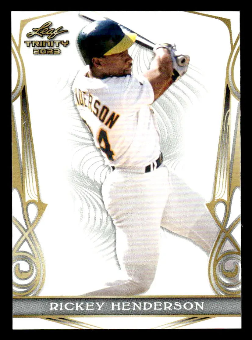 2023 Leaf Trinity #46 Rickey Henderson - Baseball Card Single