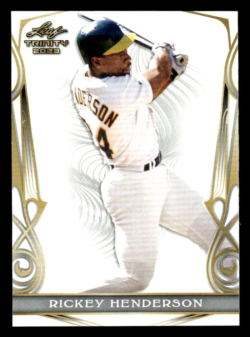 2023 Leaf Trinity #46 Rickey Henderson - Baseball Card Single