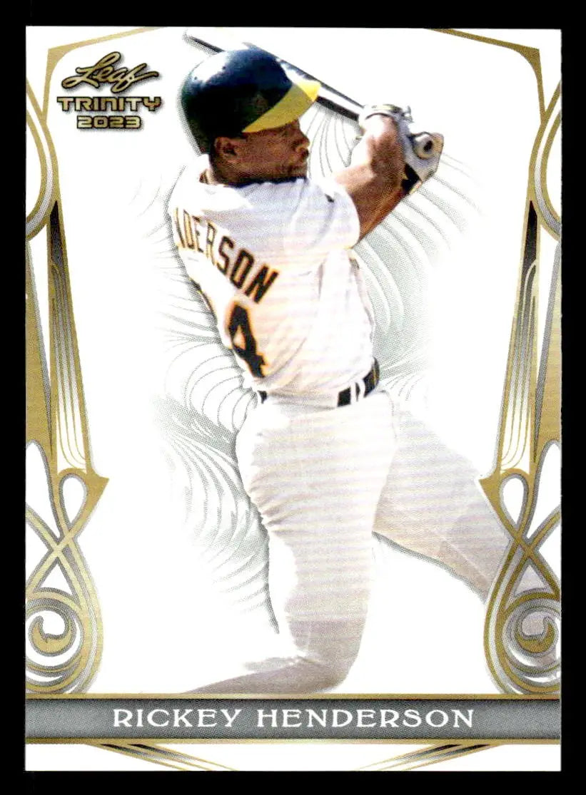 2023 Leaf Trinity #46 Rickey Henderson - Baseball Card Single