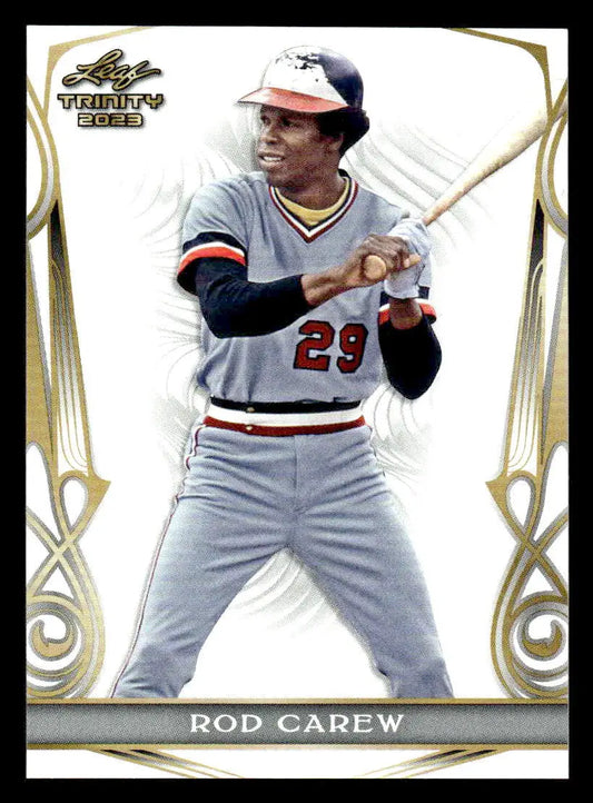 2023 Leaf Trinity #48 Rod Carew - Baseball Card Single
