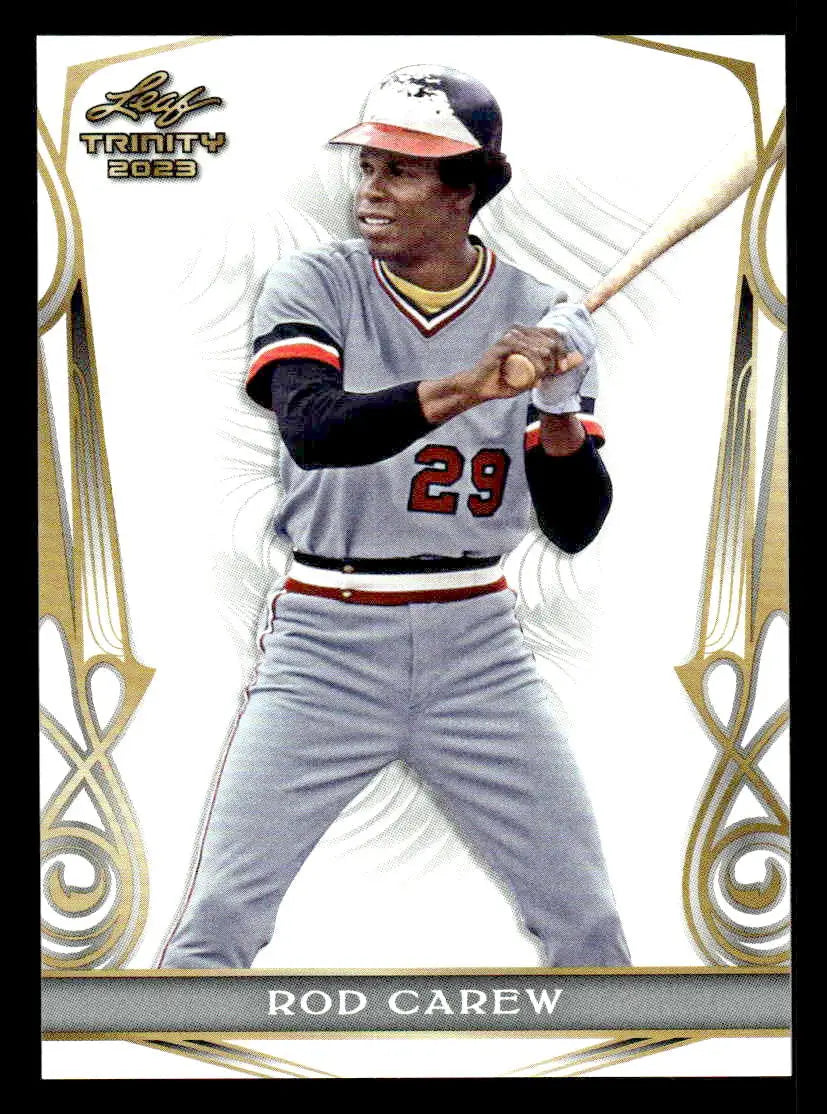 2023 Leaf Trinity #48 Rod Carew - Baseball Card Single