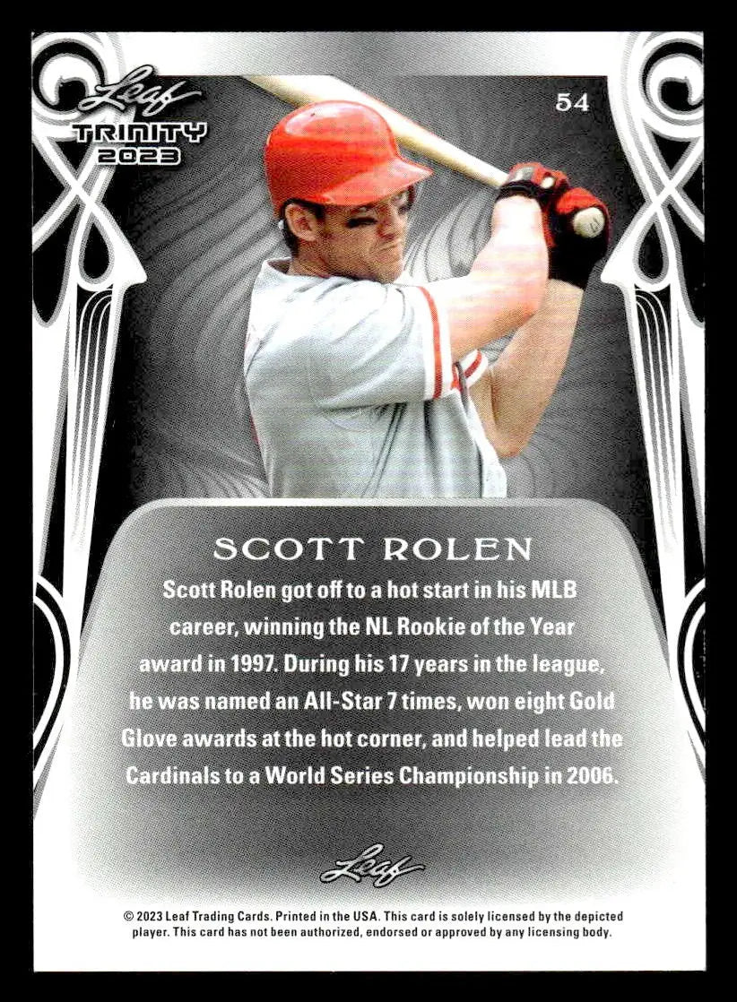 2023 Leaf Trinity #54 Scott Rolen - Baseball Card Single