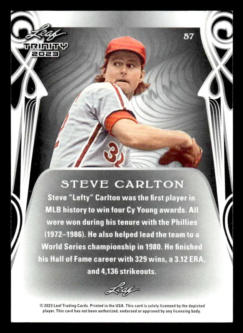 2023 Leaf Trinity #57 Steve Carlton - Baseball Card Single