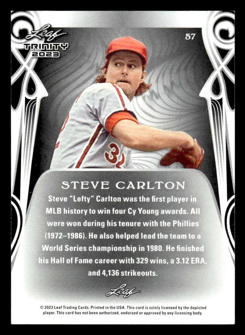 2023 Leaf Trinity #57 Steve Carlton - Baseball Card Single