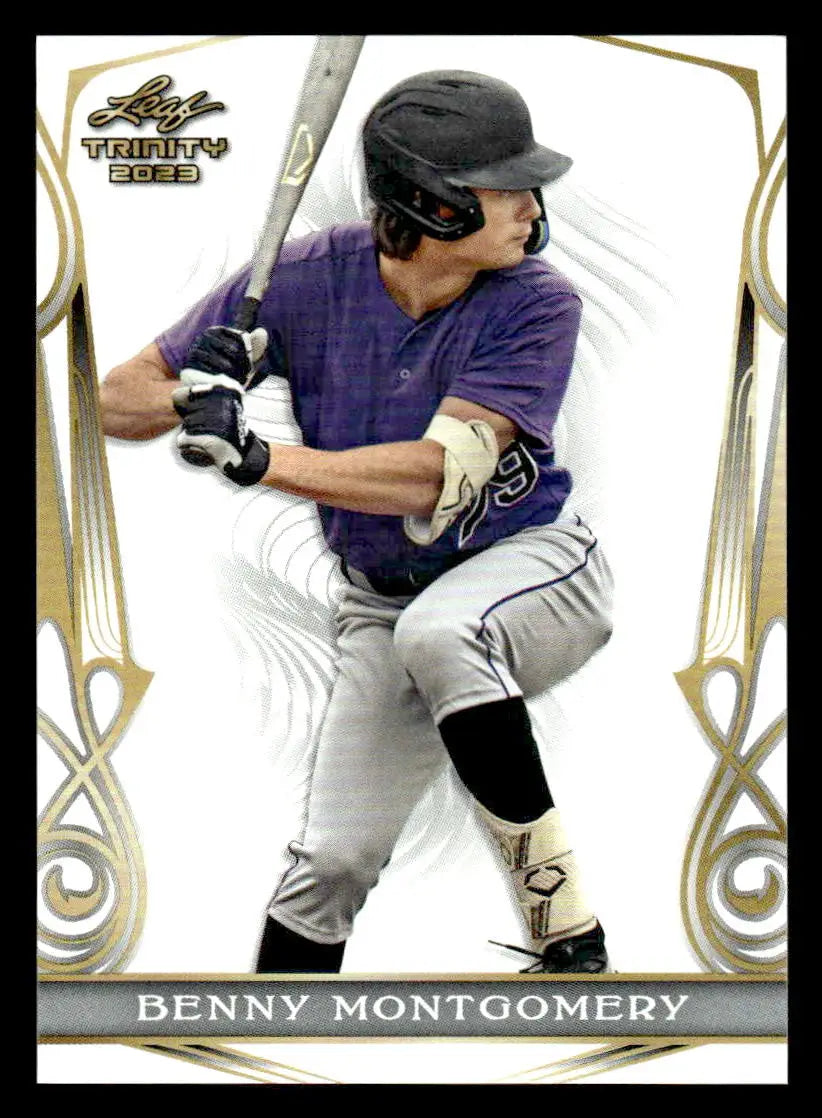 2023 Leaf Trinity #6 Benny Montgomery - Baseball Card Single