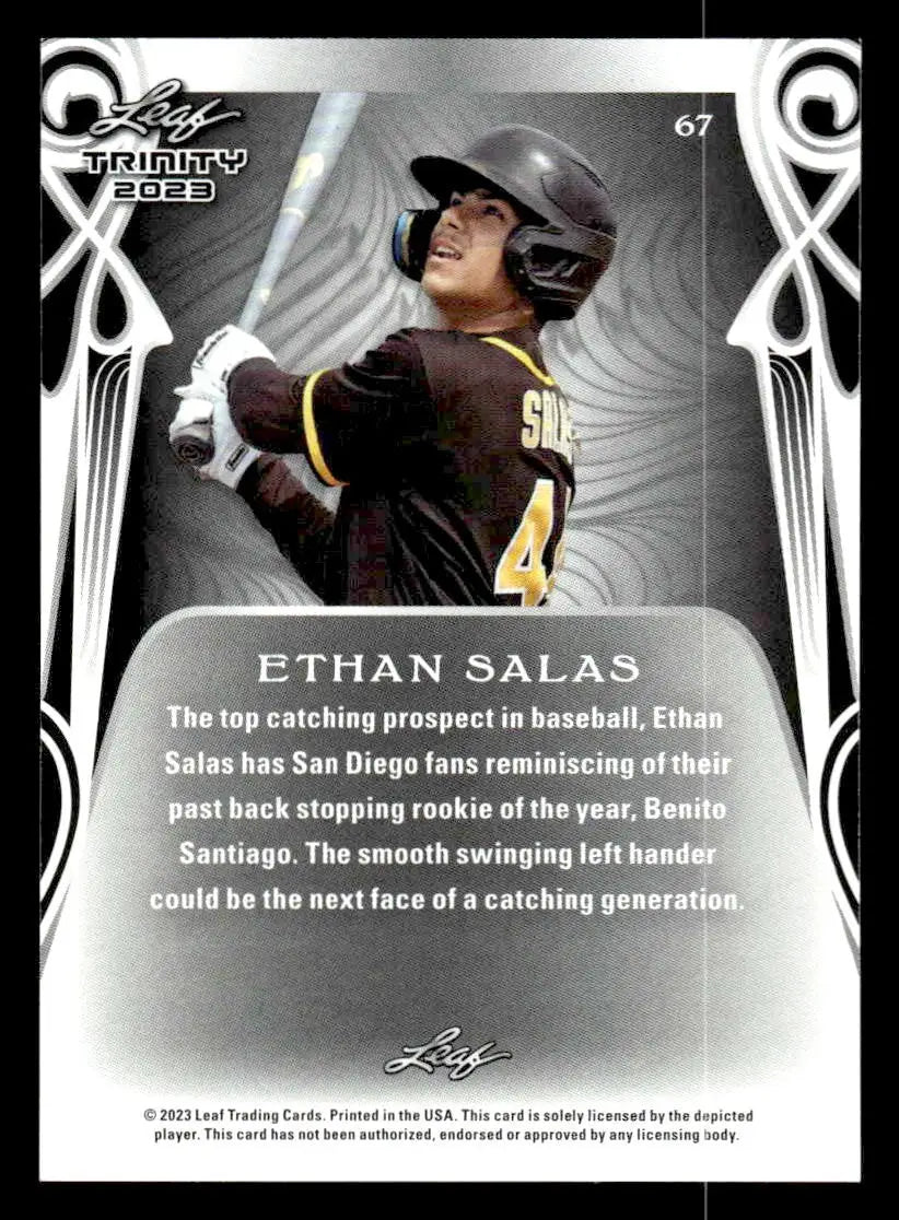 2023 Leaf Trinity #67 Ethan Salas - Baseball Card Single