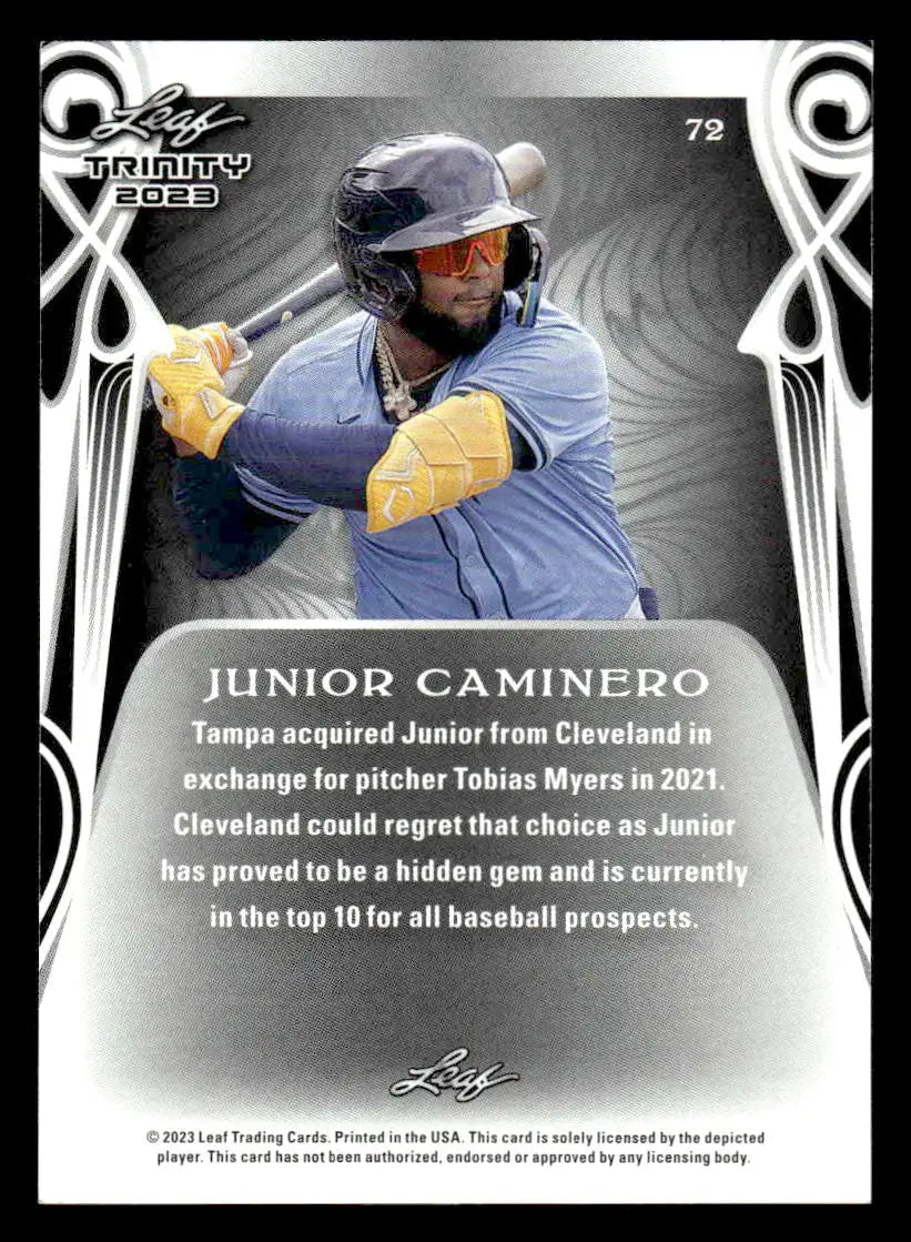 2023 Leaf Trinity #72 Junior Caminero - Baseball Card Single