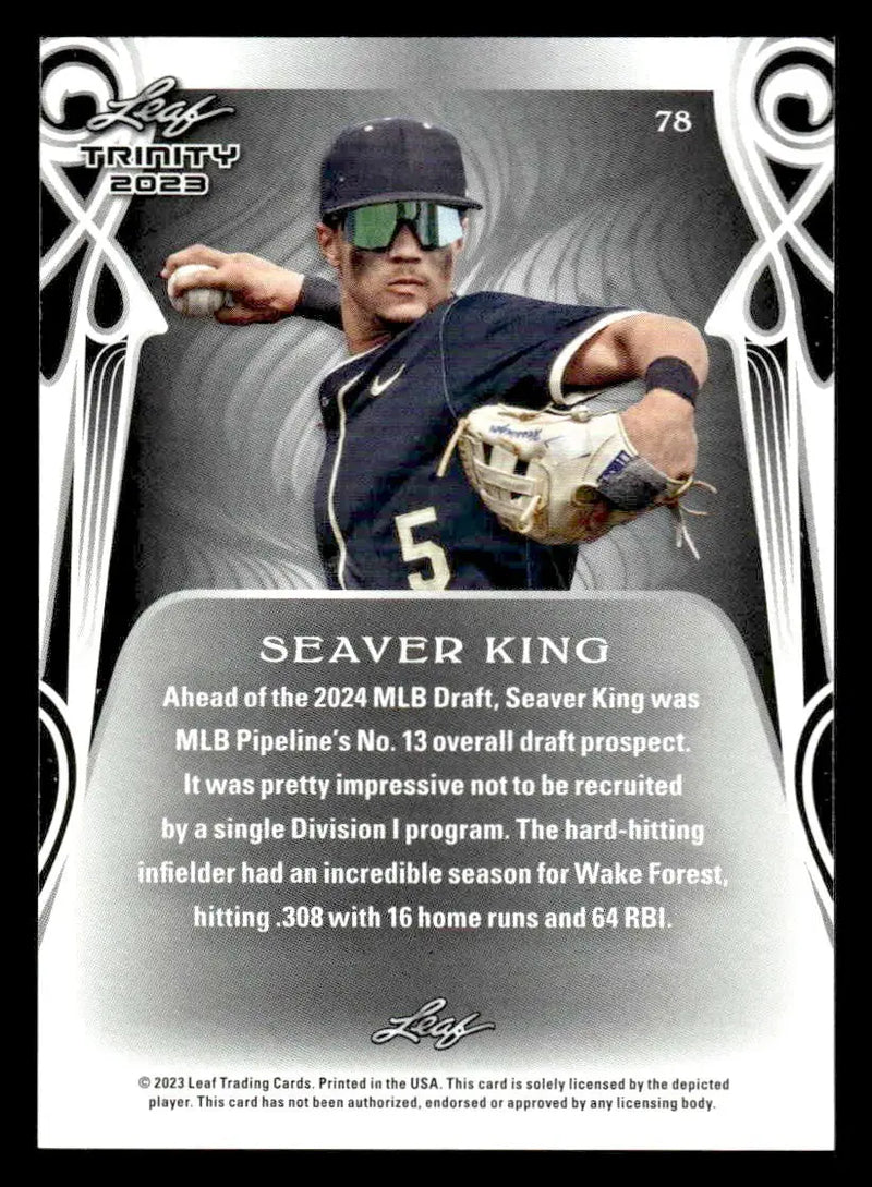 2023 Leaf Trinity #78 Seaver King - Baseball Card Single