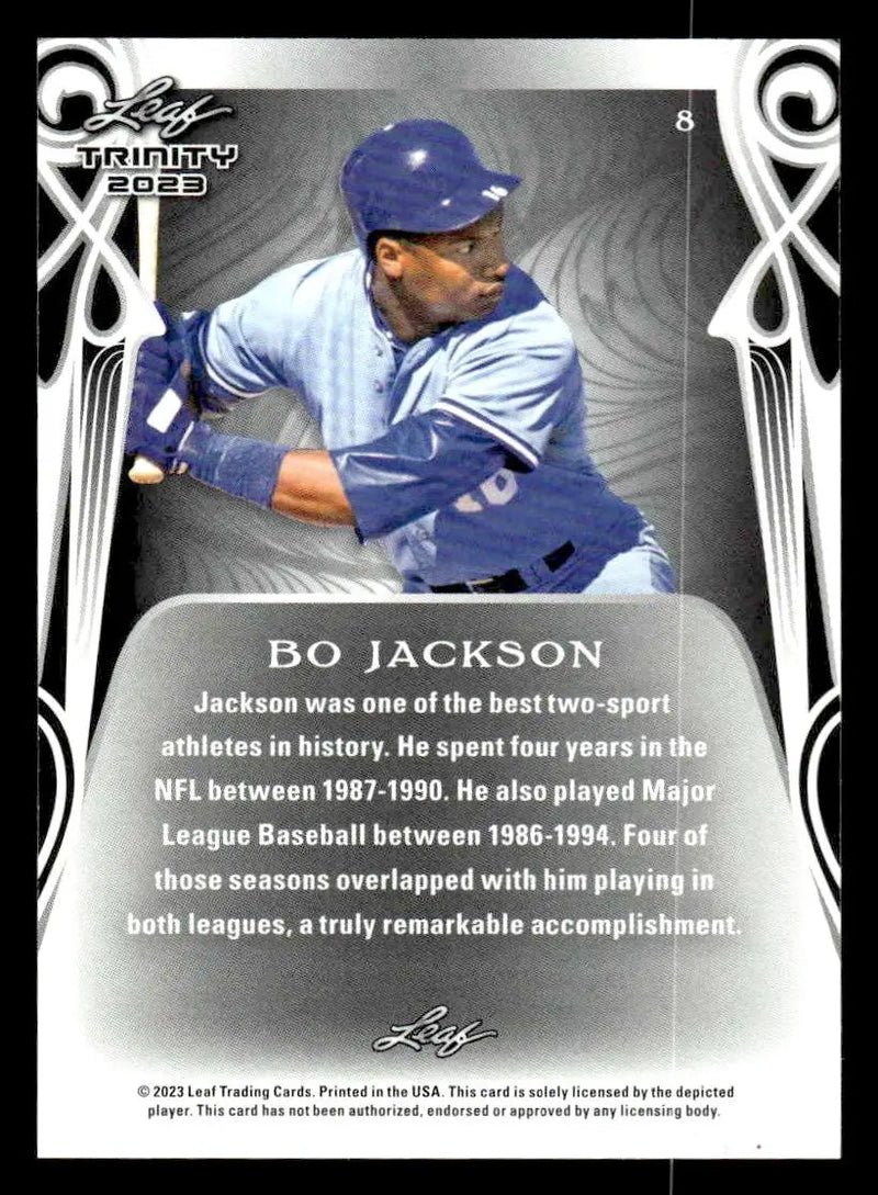 2023 Leaf Trinity #8 Bo Jackson - Baseball Card Single