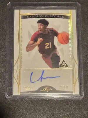 2023 Leaf Trinity #BA-CRF Cam’Ron Fletcher Holo Gold #/10 - Basketball Card Single