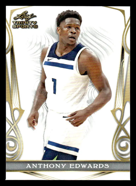 2023 Leaf Trinity #BS-1 Anthony Edwards Base Sports - Basketball Card Single