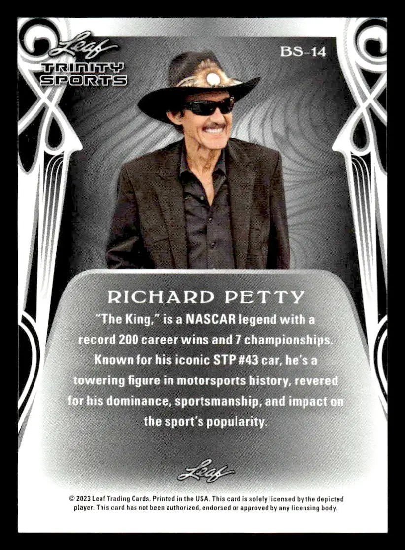 2023 Leaf Trinity #BS-14 Richard Petty Base Sports - Other