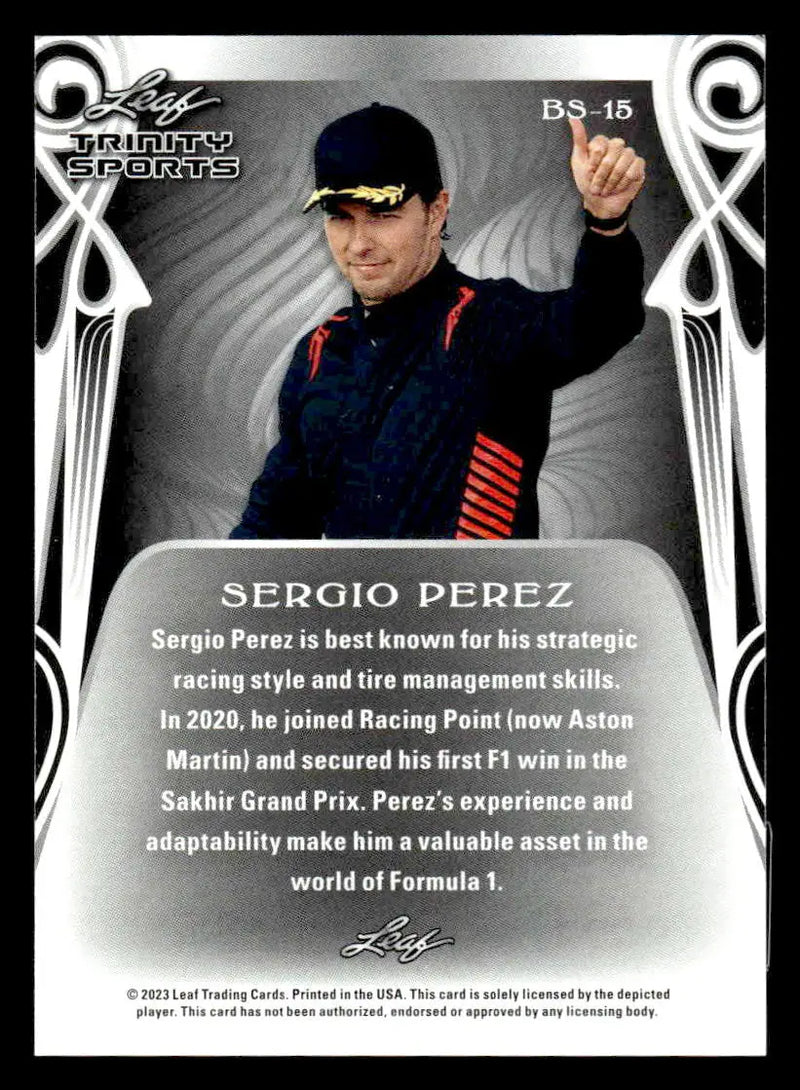2023 Leaf Trinity #BS-15 Sergio Perez Base Sports - Other