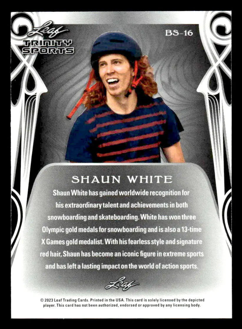 2023 Leaf Trinity #BS-16 Shaun White Base Sports - Other