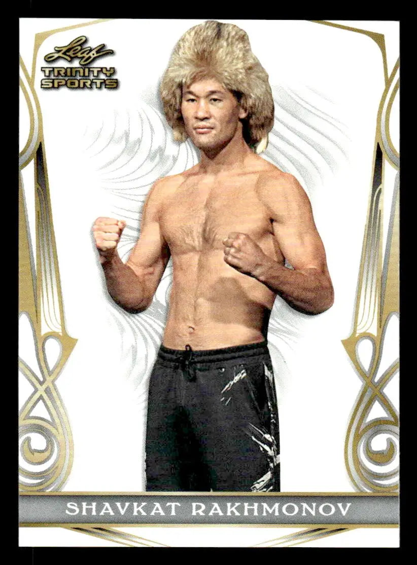 2023 Leaf Trinity #BS-17 Shavkat Rakhmonov Base Sports - UFC/MMA Card Single