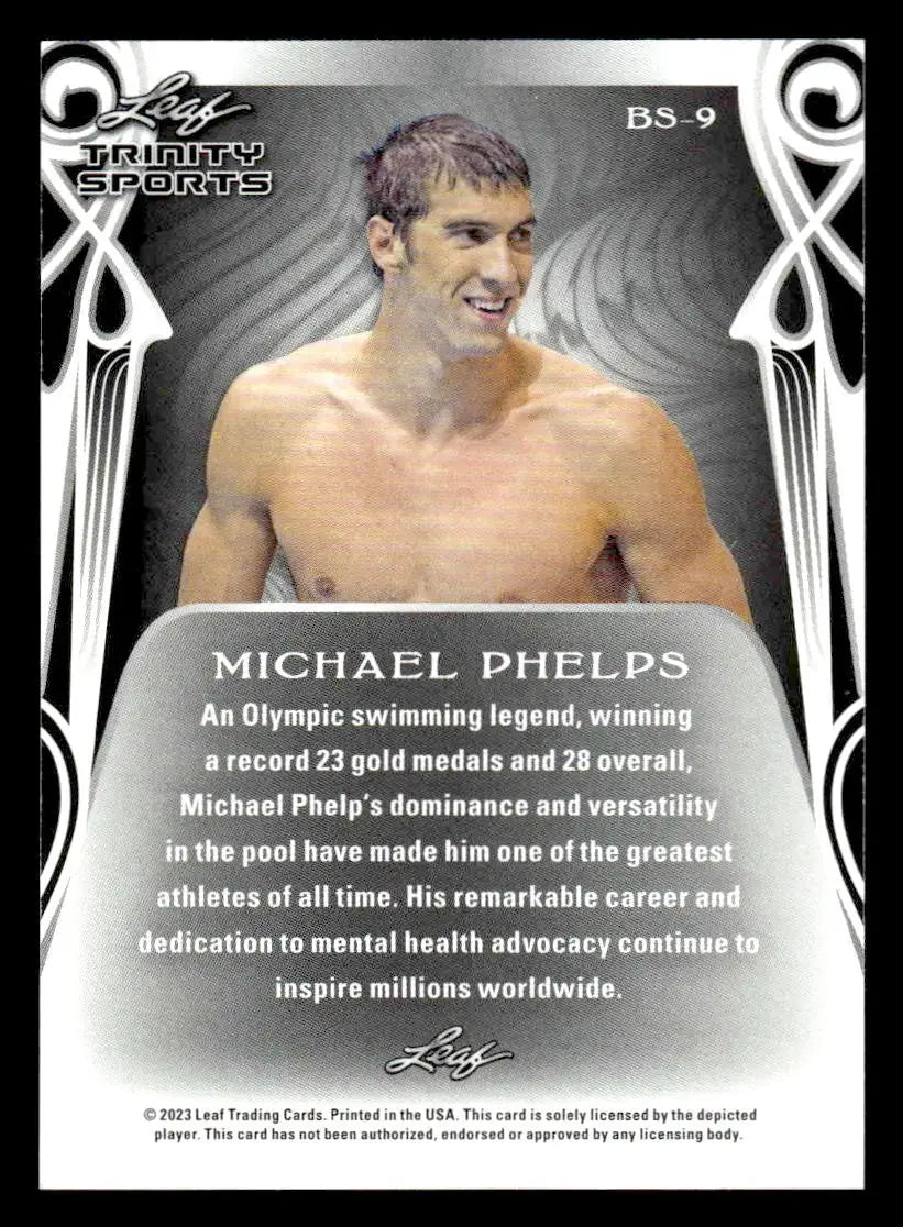 2023 Leaf Trinity #BS-9 Michael Phelps Base Sports - Other