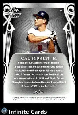 2023 Leaf Trinity CAL RIPKEN JR. #9 HOF [Base] Baltimore Orioles HOF