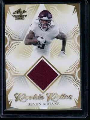 2023 Leaf Trinity Devon Achane #RR-11 Player-worn memorabilia Football - Sports Memorabilia