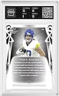 2023 Leaf Trinity Megabox Puka Nacua #86 Football AC 9.5