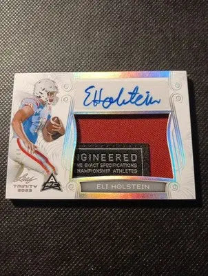 2023 Leaf Trinity - Patch Auto Eli Holstein #PA-EH1/99. NRMT+ - Football Card Single