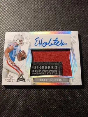 2023 Leaf Trinity - Patch Auto Eli Holstein #PA-EH1/99. NRMT+ - Football Card Single