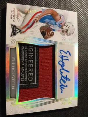 2023 Leaf Trinity - Patch Auto Eli Holstein #PA-EH1/99. NRMT+ - Football Card Single