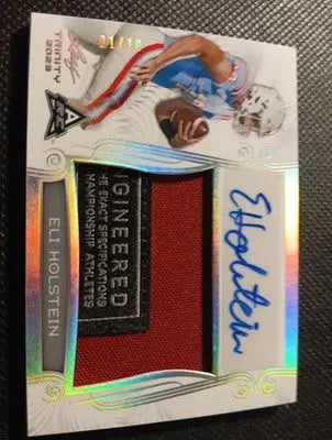 2023 Leaf Trinity - Patch Auto Eli Holstein #PA-EH1/99. NRMT+ - Football Card Single