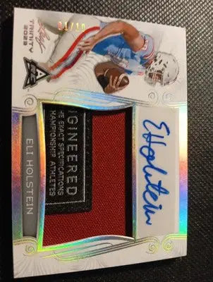 2023 Leaf Trinity - Patch Auto Eli Holstein #PA-EH1/99. NRMT+ - Football Card Single