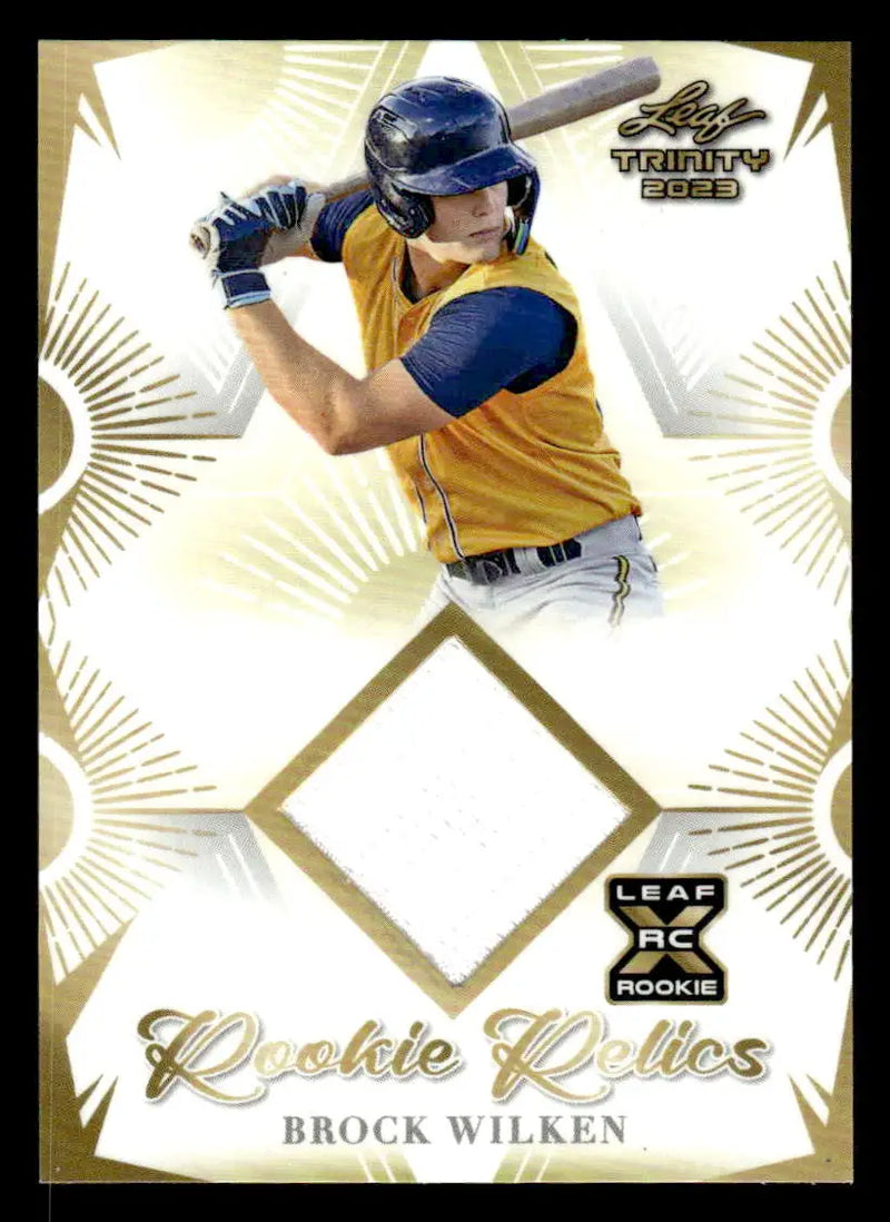 2023 Leaf Trinity #RR-12 Brock Wilken Rookie Relics - Baseball Card Single