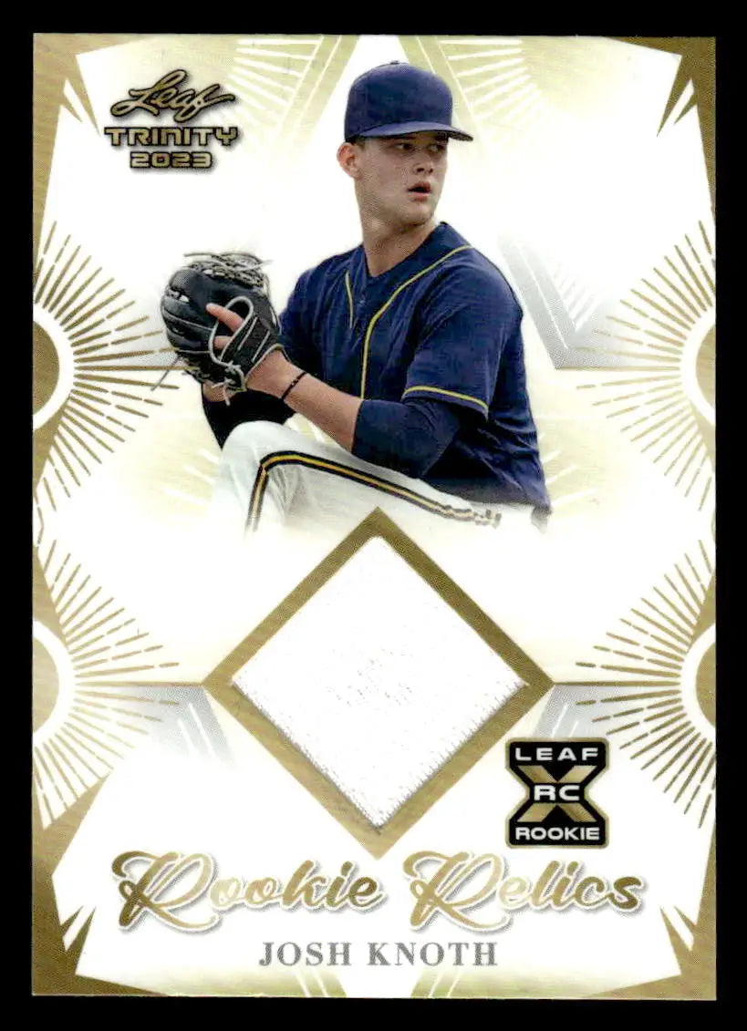 2023 Leaf Trinity #RR-28 Josh Knoth Rookie Relics - Baseball Card Single
