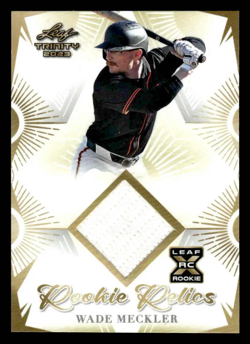2023 Leaf Trinity #RR-49 Wade Meckler Rookie Relics - Baseball Card Single