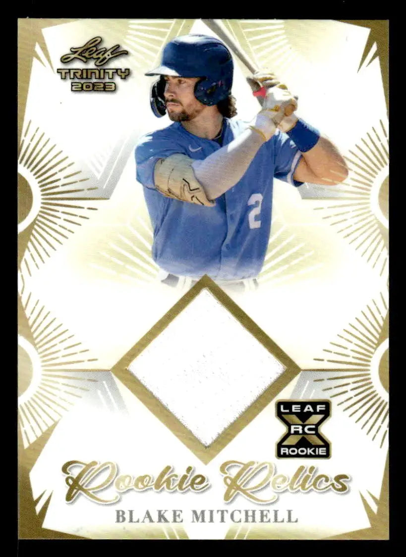 2023 Leaf Trinity #RR-9 Blake Mitchell Rookie Relics - Baseball Card Single