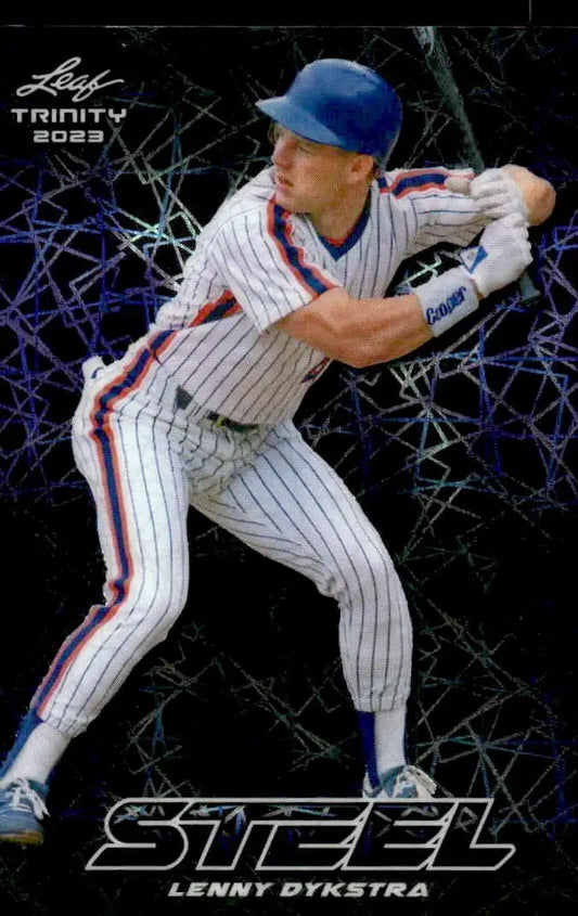 2023 Leaf Trinity #S-44 Lenny Dykstra Steel Lazer Purple #/49 - Baseball Card Single