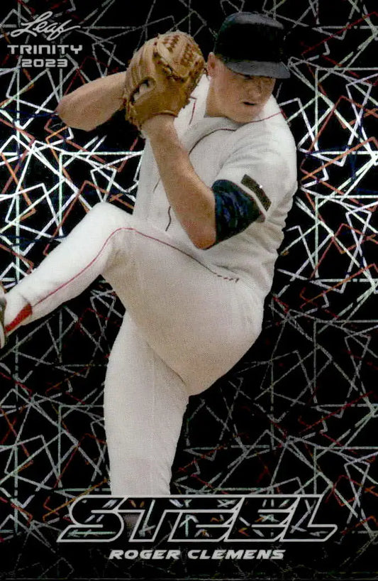 2023 Leaf Trinity #S-62 Roger Clemens Steel Lazer Silver - Baseball Card Single