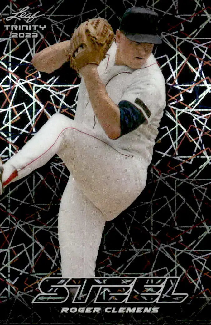 2023 Leaf Trinity #S-62 Roger Clemens Steel Lazer Silver - Baseball Card Single