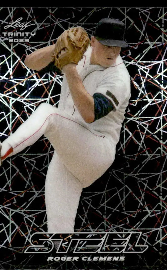 2023 Leaf Trinity #S-62 Roger Clemens Steel Lazer Silver - Baseball Card Single