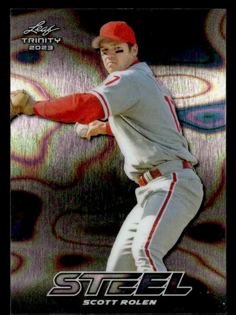2023 Leaf Trinity #S-68 Scott Rolen Steel Lava Silver - Baseball Card Single