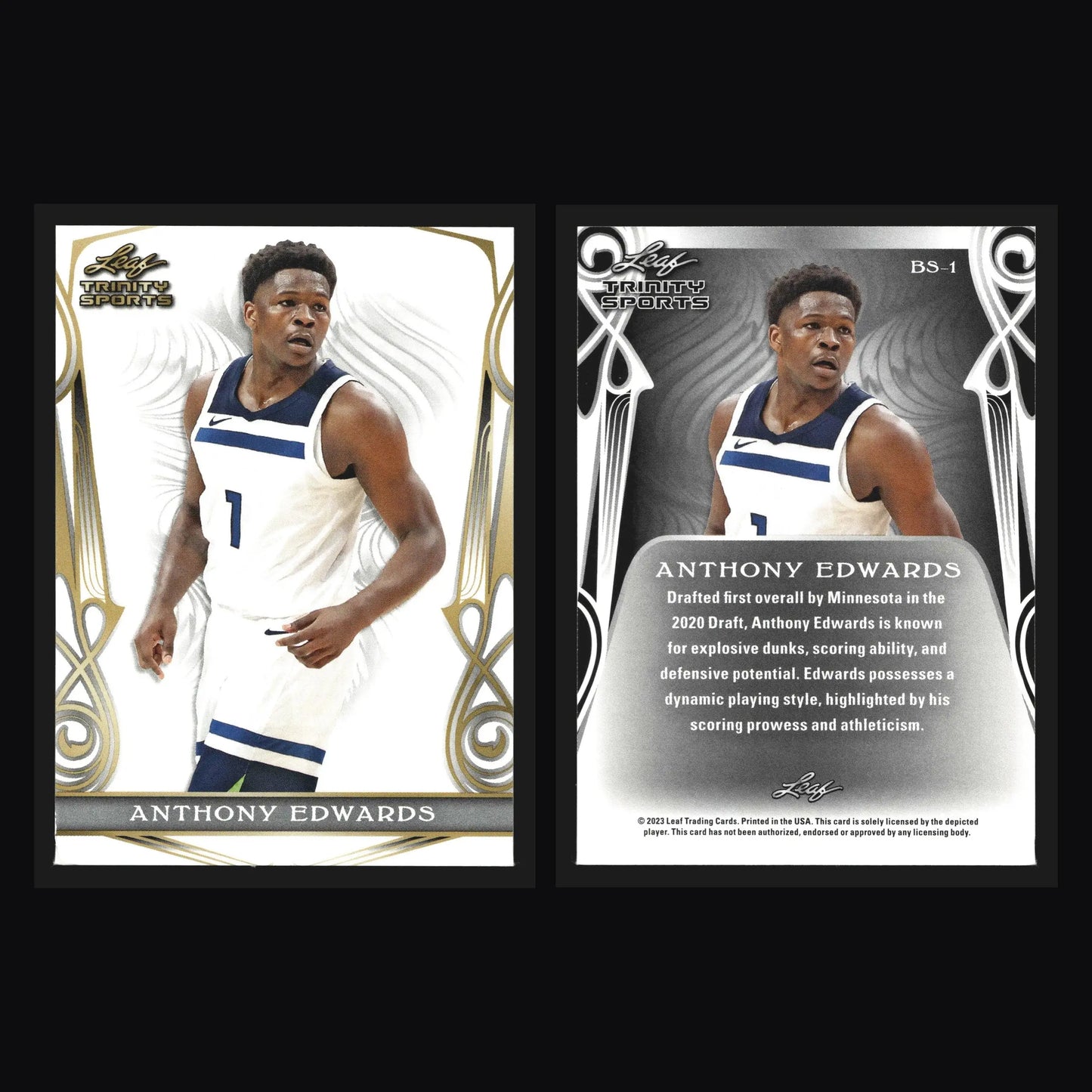 2023 Leaf Trinity Sports Anthony Edwards #BS-1 Minnesota Timberwolves - Basketball Card Single