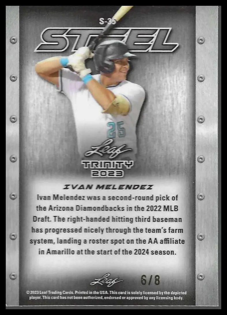 2023 Leaf Trinity Steel Iron Donut Circles Purple #S-36 Ivan Rodriguez #6/8 SSP