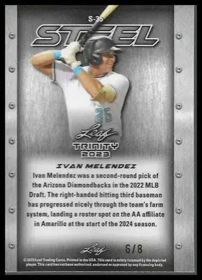 2023 Leaf Trinity Steel Iron Donut Circles Purple #S-36 Ivan Rodriguez #6/8 SSP
