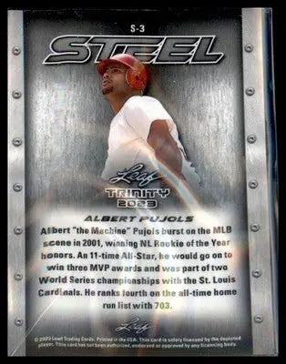 2023 Leaf Trinity Steel Stars and Dots Silver #S-3 Albert Pujols - Baseball Card Single