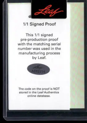 2023 Leaf Vivid Elijah Green #1/1 1/1 RC Autographed Baseball - Baseball Card Single