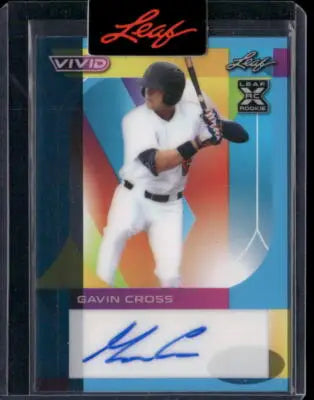 2023 Leaf Vivid Gavin Cross #1/1 1/1 RC Baseball - Baseball Card Single
